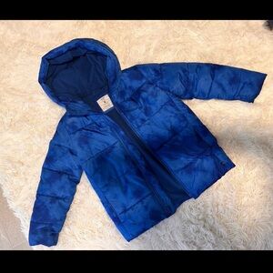 Gap Kids royal Blue hooded Puffer coat size S